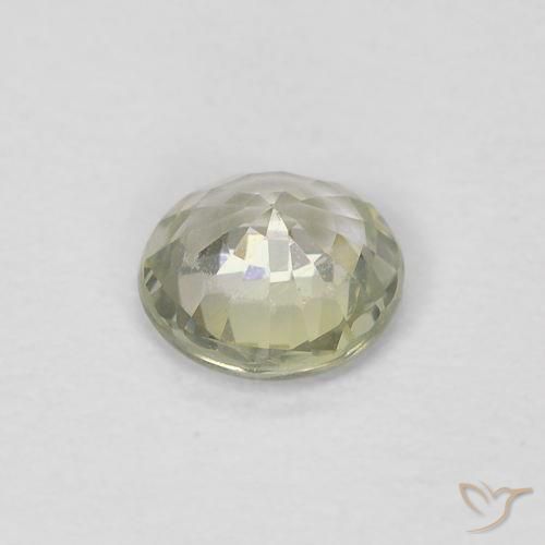 Sapphire Gemstone in 4.5 mm (calibrated) Size for Sale, Sapphire Stone in Medium Yellow-Grey Color