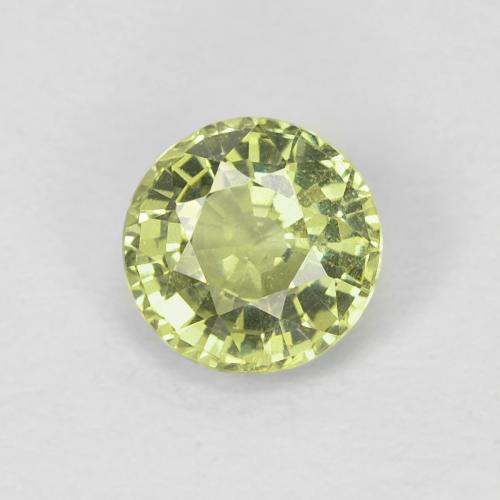 0.57ct Natural Medium Yellow Sapphire, Round, VS