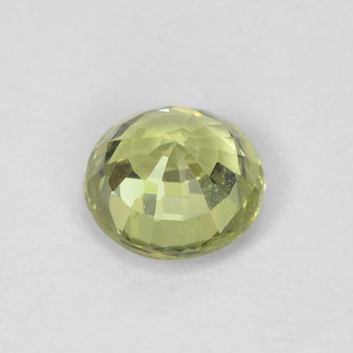 Sapphire Gemstone in 4.8 mm Size for Sale, Sapphire Stone in Medium Yellow Color