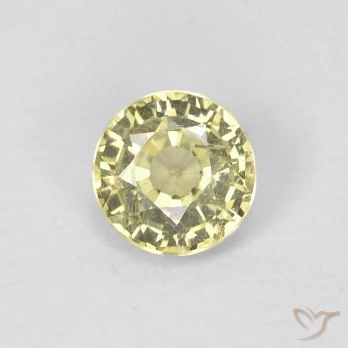 0.41ct Natural Pale Yellow Sapphire, Round, VS