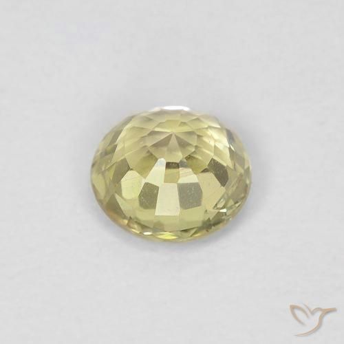 Sapphire Gemstone in 4.3 mm Size for Sale, Sapphire Stone in Pale Yellow Color