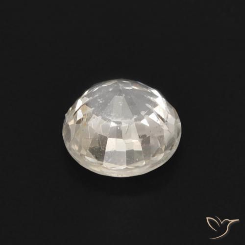 Sapphire Gemstone in 4.5 mm (calibrated) Size for Sale, Sapphire Stone in Warm White Color