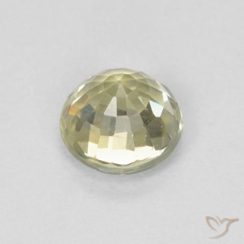 Sapphire Gemstone in 4.2 mm Size for Sale, Sapphire Stone in Medium Light-Yellow Color