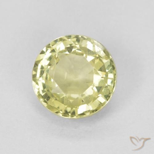 0.50ct Natural Medium Yellow Sapphire, Round, VVS