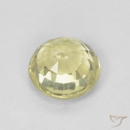 Sapphire Gemstone in 4.5 mm (calibrated) Size for Sale, Sapphire Stone in Medium Yellow Color