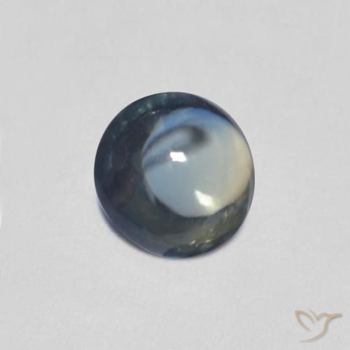 0.44 ct Blue Sapphire Stone, Natural Sapphire in Round Cabochon Shape for Sale