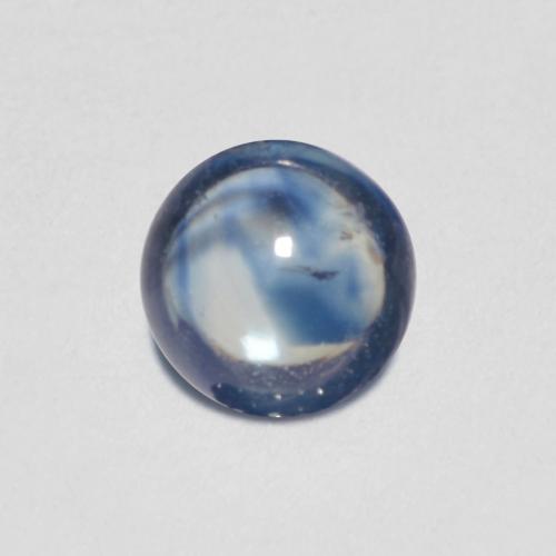 Saphir Bleu round cabochon de Madagascar, 4,5mm, poids de 0,47 ct, pierre gemme naturelle Chauffé de pureté Transparent, 1 pièce de saphir, couleur Bleu marine, dureté Mohs de 9 convient aux bijoux de tous les jours, pierre de sagesse, Symbolise l'abondance et la prospérité, Photo A
