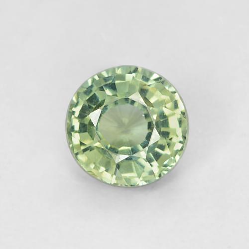 Saphir Vert round facet 0,39 ct de Tanzanie, dimension 4,1mm, pierre gemme naturelle Chauffé, pureté vvs-vs, 1 pièce Saphir de couleur Vert clair, dureté Mohs de 9 convient aux bijoux de tous les jours, pierre de sagesse, Pierre de naissance traditionnelle d'avril, Photo A