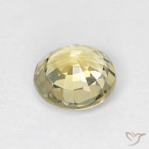 Sapphire Gemstone in 5.5 mm (calibrated) Size for Sale, Sapphire Stone in Light Yellow Color