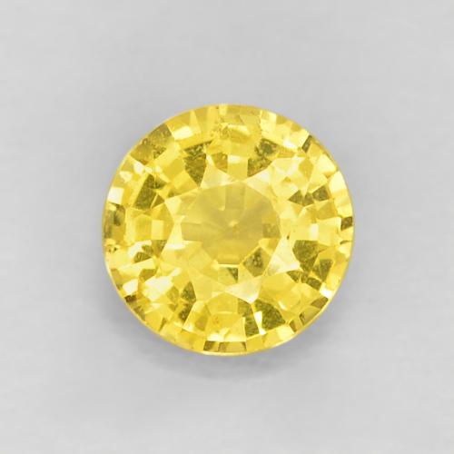 Zafiro Amarillo miel claro Circular de 0.45 ct de Tanzania, dimensión 4,4mm, piedra preciosa natural Caliente, claridad VS, Zafiro Faceta Redonda de 1 pieza, dureza de Mohs de 9 Adecuado para joyas de uso diario , Jueves de piedras preciosas, Photo A