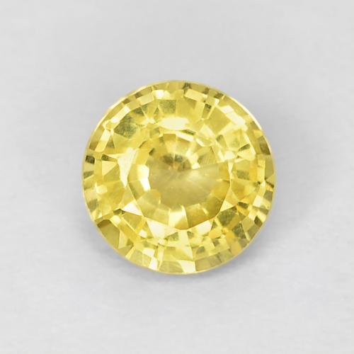 Saphir Jaune round facet de Tanzanie, 4,3mm, poids de 0,37 ct, pierre gemme naturelle Chauffé de pureté VS, 1 pièce de saphir, couleur Jaune bourdon léger, dureté Mohs de 9 convient aux bijoux de tous les jours, pierre de sagesse, Jeudi Gemme, Photo A