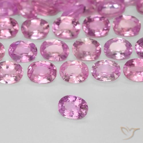 11.65 ctw Pink Sapphire Stones, Natural Sapphire in Oval Facet Shape for Sale