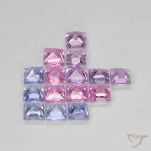 Sapphire Gemstones in 2.3 x 2.3 mm Size for Sale, Sapphire Stones in Multicolor Color