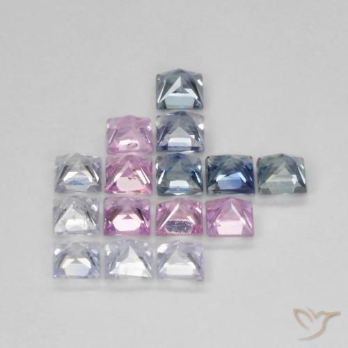 Sapphire Gemstones in 2.3 x 2.3 mm Size for Sale, Sapphire Stones in Multicolor Color