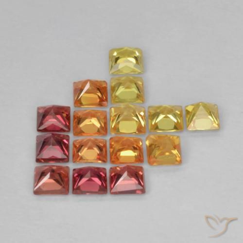 Sapphire Gemstones in 2.4 x 2.3 mm Size for Sale, Sapphire Stones in Multicolor Color