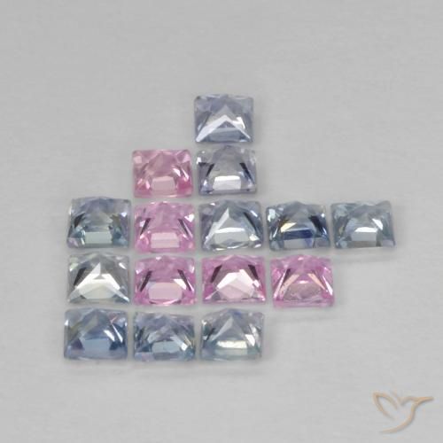 Sapphire Gemstones in 2.3 x 2.2 mm Size for Sale, Sapphire Stones in Multicolor Color