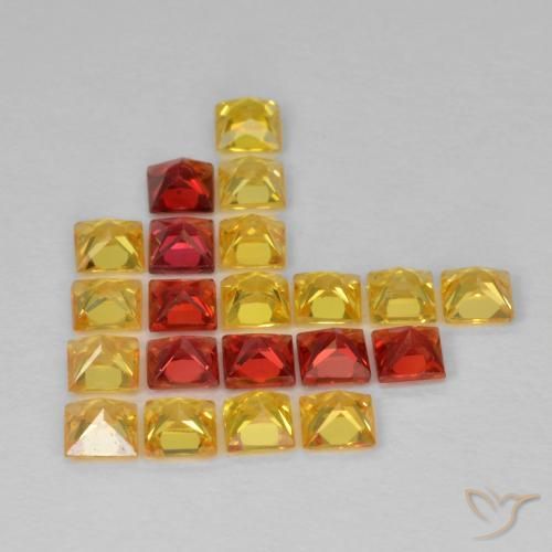 Sapphire Gemstones in 2.7 x 2.5 mm Size for Sale, Sapphire Stones in Multicolor Color