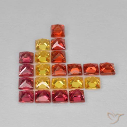 Sapphire Gemstones in 2.5 x 2.4 mm Size for Sale, Sapphire Stones in Multicolor Color