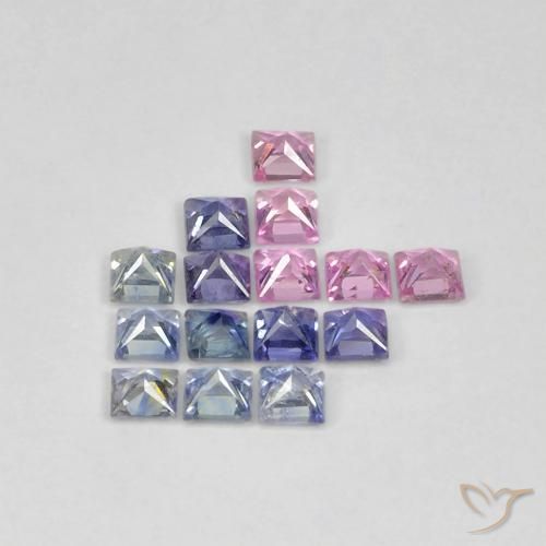 Sapphire Gemstones in 2.3 x 2.2 mm Size for Sale, Sapphire Stones in Multicolor Color