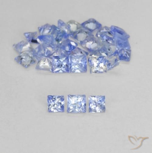 1.21 ct Loose Blue Sapphire, 1.8 x 1.8 mm Princess Cut From Sri Lanka, Photo A