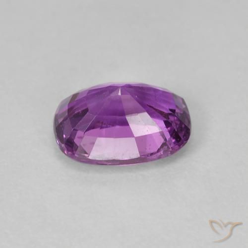 Sapphire Gemstone in 7 x 5.3 mm Size for Sale, Sapphire Stone in Pinkish Grape Color