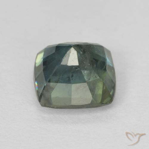 Sapphire Gemstone in 5.6 x 5.5 mm Size for Sale, Sapphire Stone in Deep Blue Green Color