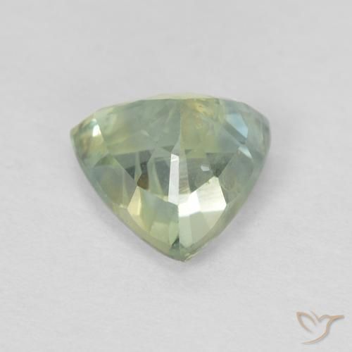 Sapphire Gemstone in 5.7 x 5.5 mm Size for Sale, Sapphire Stone in Very Light Green Color