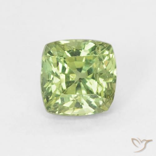 0.54ct Natural Light Green Sapphire, Cushion, VS-SI