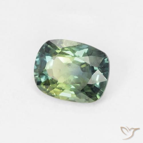 0.63 ct Multicolor Sapphire Stone, Natural Sapphire in Cushion-Cut Shape for Sale