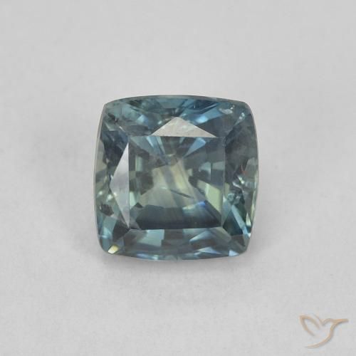 0.88ct Natural Teal Sapphire, Cushion, VS