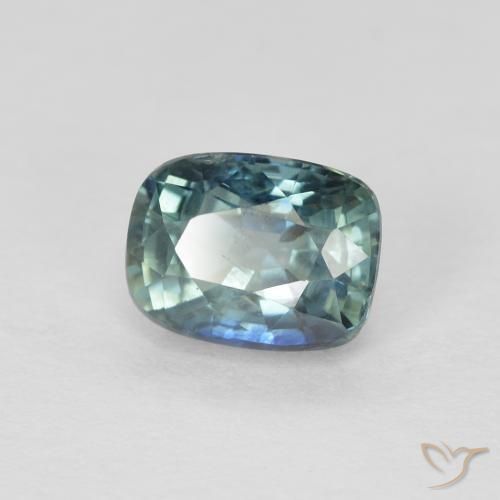 1.08 ct Blue Sapphire Stone, Natural Sapphire in Cushion-Cut Shape for Sale
