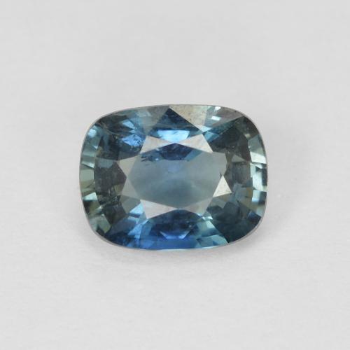 0,97ct Taglio a cuscino blu Zaffiro dal Madagascar, Dimension 6,4 x 5mm, Natural Riscaldato Gemstone, VS Clarity, 1 piece Zaffiro in Blu Medio Verde Color, Mohs Hardness of 9 adatto per gioielli da indossare ogni giorno, Giovedì Gemma, Photo A