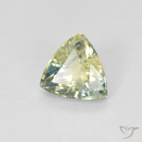 0.92 ct Multicolor Sapphire Stone, Natural Sapphire in Trillion Facet Shape for Sale