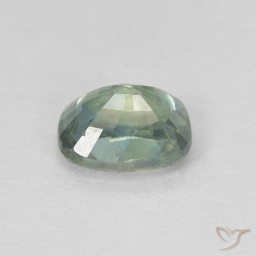 Sapphire Gemstone in 5.5 x 4.4 mm Size for Sale, Sapphire Stone in Light Green Color