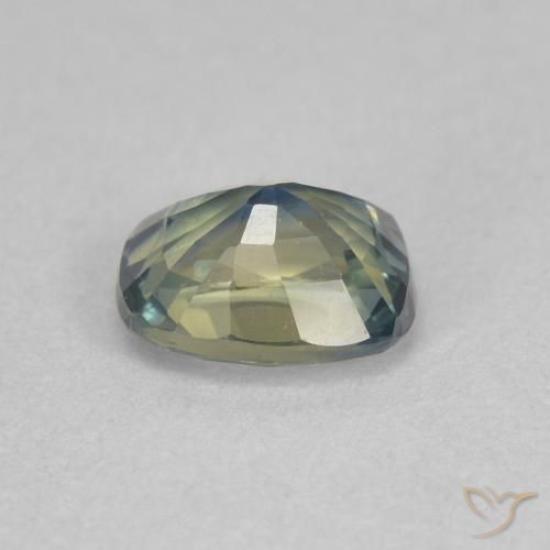 Sapphire Gemstone in 5.6 x 4.6 mm Size for Sale, Sapphire Stone in Medium Blue Green Color