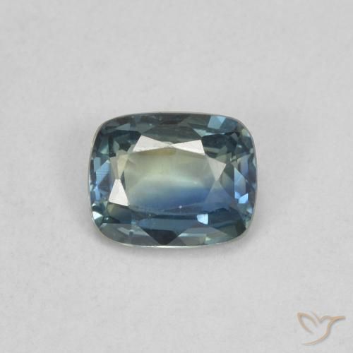 5,1 x 4,1mm Zaffiro blu Taglio a cuscino dal Madagascar, peso di 0,53 ct, pietra preziosa naturale Riscaldato in purezza VVS, Zaffiro 1pz - il colore è Blu Medio Verde, durezza Mohs di 9 adatto per gioielli da indossare ogni giorno, Pietra zodiacale Toro, Photo A