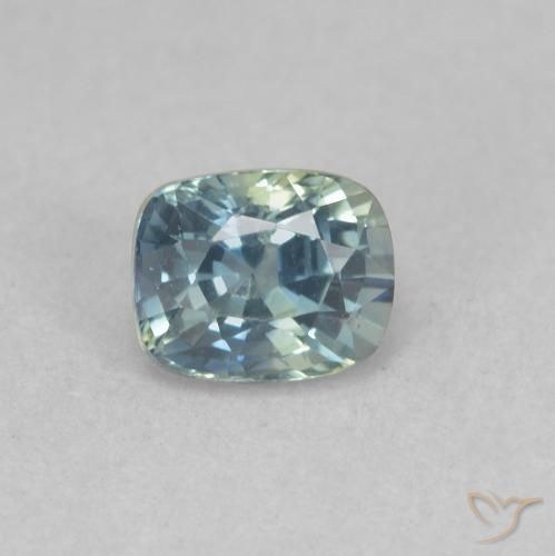 0.66 ct Loose Blue Sapphire, 5 x 4.1 mm Cushion Cut From Madagascar, Photo A