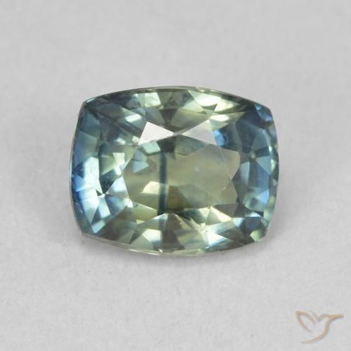 Zaffiro Taglio a cuscino da 1,11 ct dal Madagascar, dimensione 6,2 x 5mm, purezza VVS, pietra preziosa naturale Riscaldato, Zaffiro 1pc in colore Blu Medio Verde, durezza Mohs di 9 adatto per gioielli da indossare ogni giorno, Pietra della saggezza, Photo A