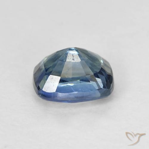 Sapphire Gemstone in 5.5 x 4.4 mm Size for Sale, Sapphire Stone in Medium Blue Green Color