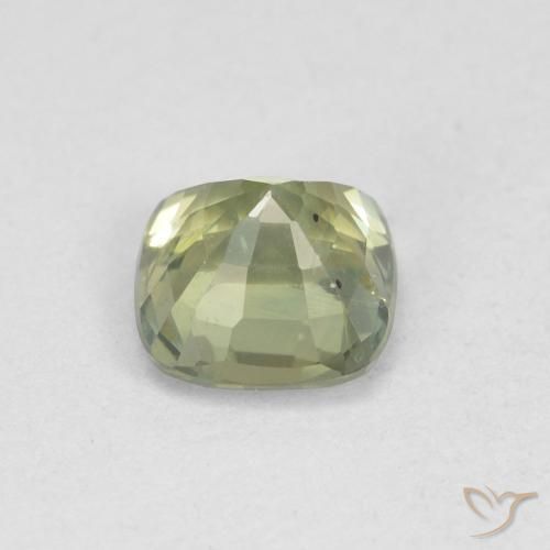 Sapphire Gemstone in 5 x 5 mm (calibrated) Size for Sale, Sapphire Stone in Pale Green Color