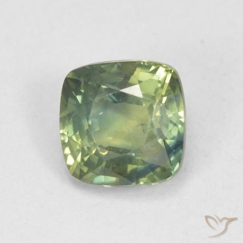 1.13ct Natural Light Forest Green Sapphire, Cushion, VS