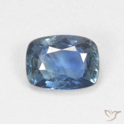 0.84ct Natural Navy Blue Sapphire, Cushion, VS