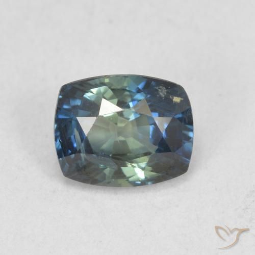 0.83ct Natural Teal Sapphire, Cushion, VS
