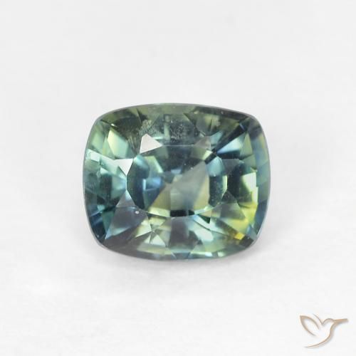 0.90ct Natural Multicolor Sapphire, Cushion, VVS-VS