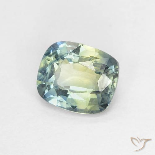 0.95 ct Multicolor Sapphire Stone, Natural Sapphire in Cushion-Cut Shape for Sale