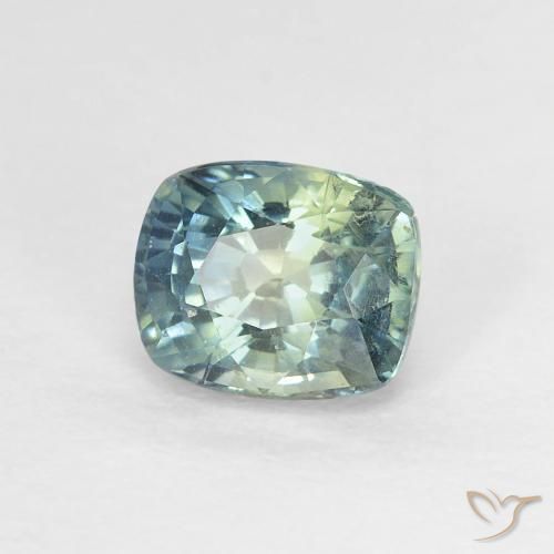 1.27 ct Multicolor Sapphire Stone, Natural Sapphire in Cushion-Cut Shape for Sale