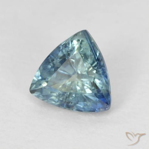 0.62 ct Multicolor Sapphire Stone, Natural Sapphire in Trillion Facet Shape for Sale