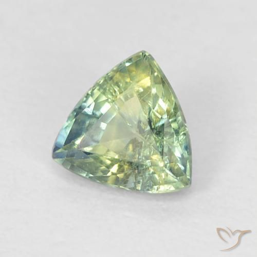 0.62 ct Multicolor Sapphire Stone, Natural Sapphire in Trillion Facet Shape for Sale