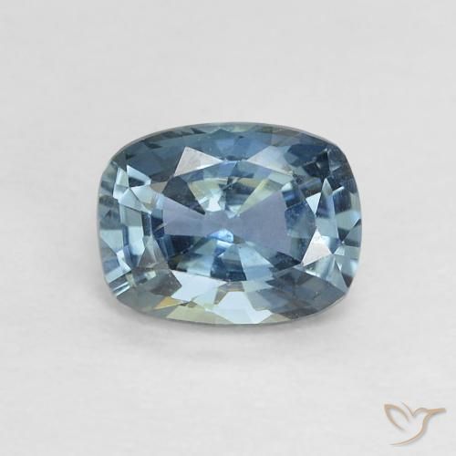 0.60ct Natural Teal Sapphire, Cushion, VVS-VS