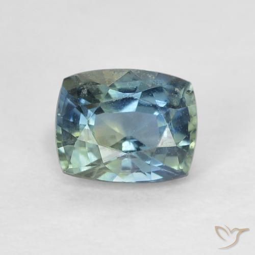 0.64ct Natural Greenish Blue Sapphire, Cushion, VVS-VS
